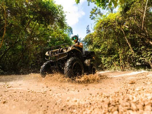 Cancun: Jungle ATV Tour, Ziplining, and Cenote Swim